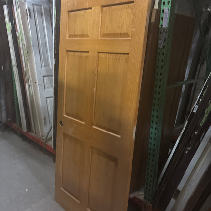 78 1/2in x 35 3/4in 6 Panel Stained Door