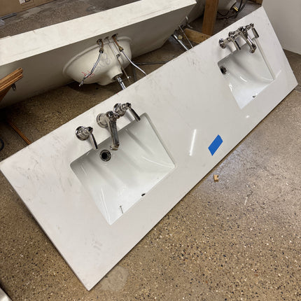 White double vanity top