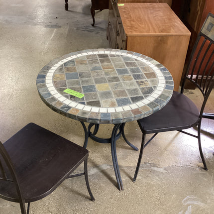 Slate Bistro Table w/chairs