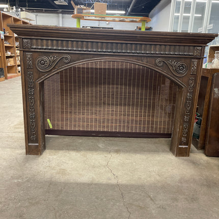 Carved Wooden Surround Mantel