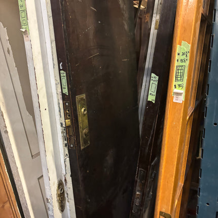 28in x 83 1/2in Dark Brown Solid Door w/ Hardware