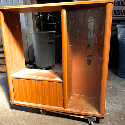 Wood and Glass Media Storage