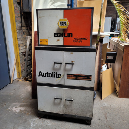 Vintage Autolite Metal Service Cabinet