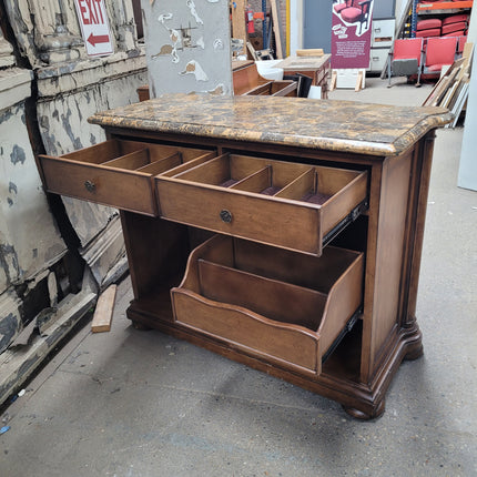 Marble Top Mirador Quality Liquor Cabinet Bar