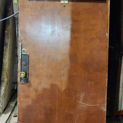 79 1/4" x 33 3/4" Brown Finished Door