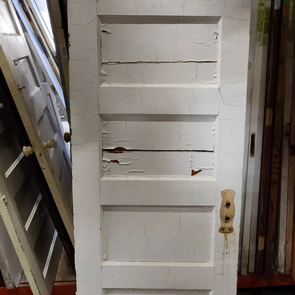 83 1/2"x 27 3/4" 5 Panel Painted Wood Door