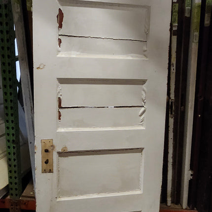 83 1/2"x 27 3/4" 5 Panel Painted Wood Door