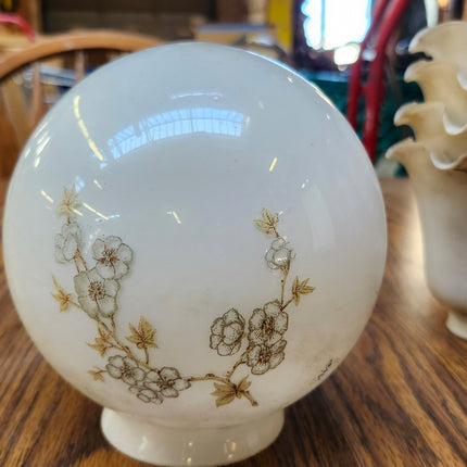 5 Vintage Glass Ruffled Globe Floral Lamp Shade Scones