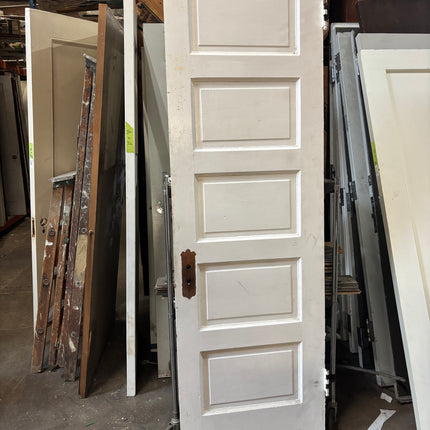 26in x 83 1/2in White 5 Panel Door