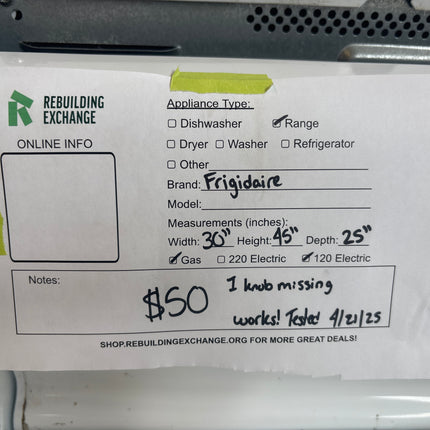 Frigidaire Range