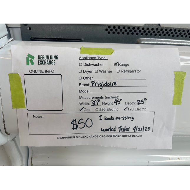 Frigidaire Range