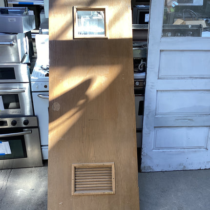 wood door with window and vent 28x79 1/2