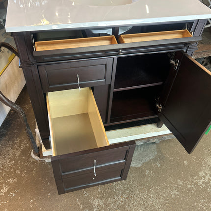 James Martin Single Bathroom Vanity in Bright White