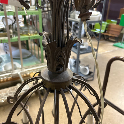 Antique 12 Bulb Metal Chandelier