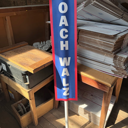 "Coach Walz" 2024 DNC Sign on Pole