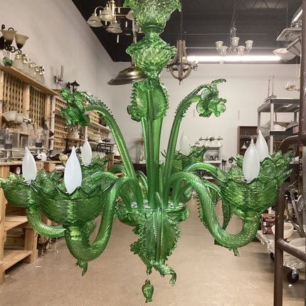 Murano Glass Emerald Green Chandelier