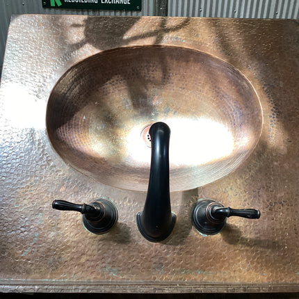 Hammered Copper Sink Vanity