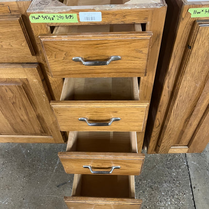 14”W Oak Lower Cabinet