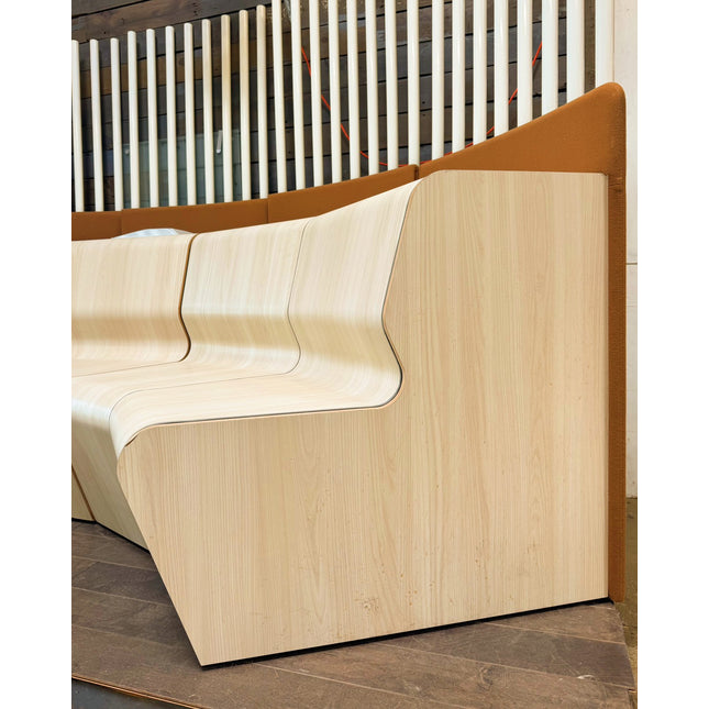 OFS Gathr Modular Lounge - Four Seats with Back Panels with Colonnades