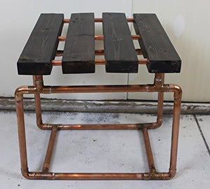 2x4 and Copper Pipe Bench/End Table