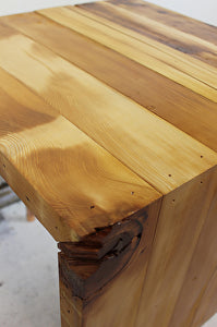 Reclaimed 2x4 and Copper Pipe Waterfall Table