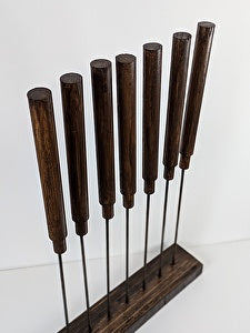 Wood and Steel Cattail Sculpture