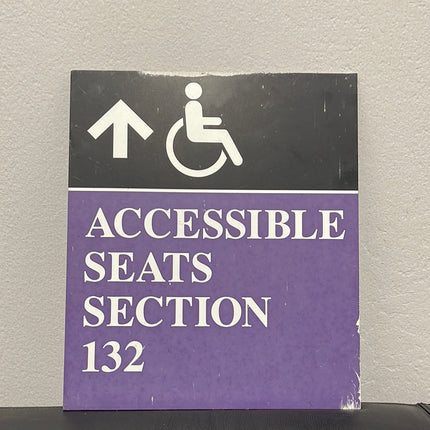 Accessible Seats Sec. 132 Signage - Northwestern Ryan Field