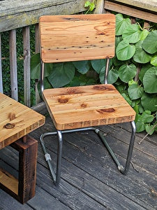 Repurposed Breuer Chairs with Reclaimed, Old-Growth 2x4s