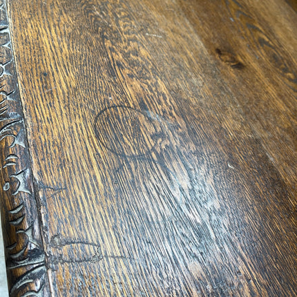 19th Century French Renaissance Revival Carved Oak Sideboard with Mirror