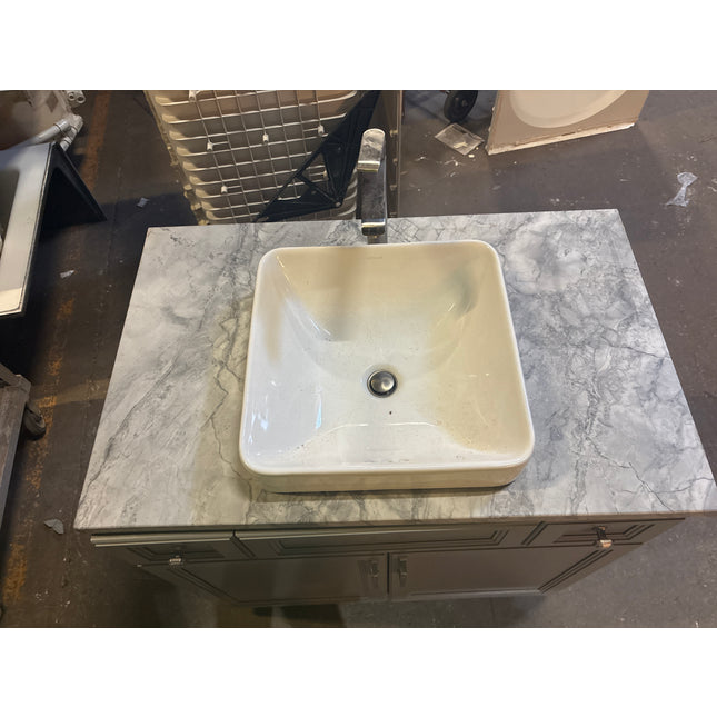 36 3/4in Bathroom Vanity with Matching Countertop Sink