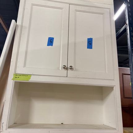 White upper cabinet