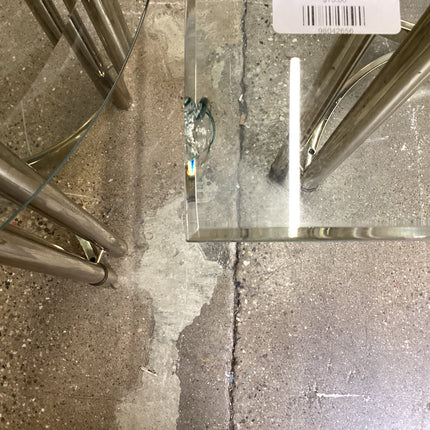 Glass square table