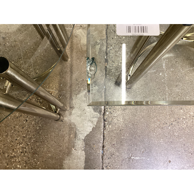 Glass square table