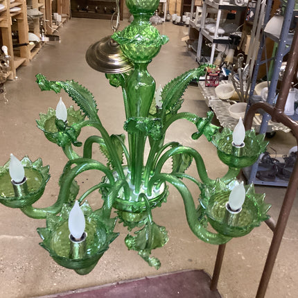 Murano Glass Emerald Green Chandelier