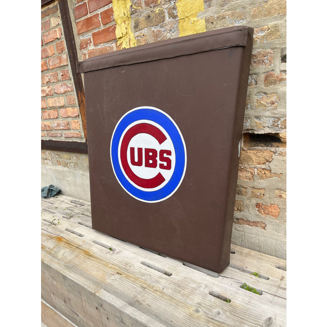 Cubs Outfield Wall Pad Piece w/ handpainted Cubs logo