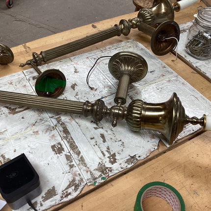 Large Antique Brass Wall Sconce