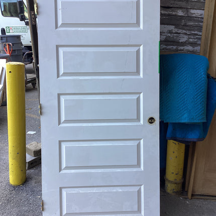 5 panel painted white door