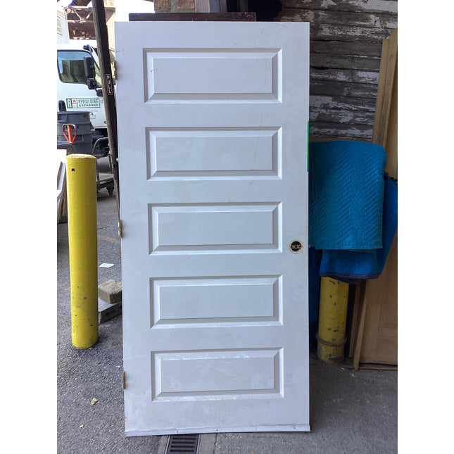 5 panel painted white door