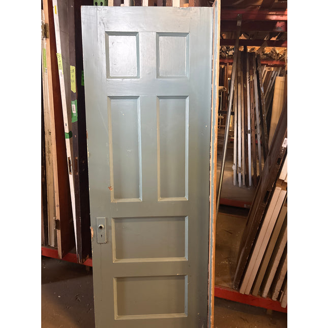 84 3/8in x 29 15/16in 6 Panel Shell Pink/Blue Door