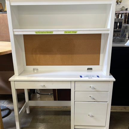 White Desk with Detached Hutch