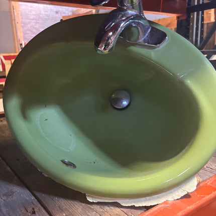 Small Green Cast Iron Sink