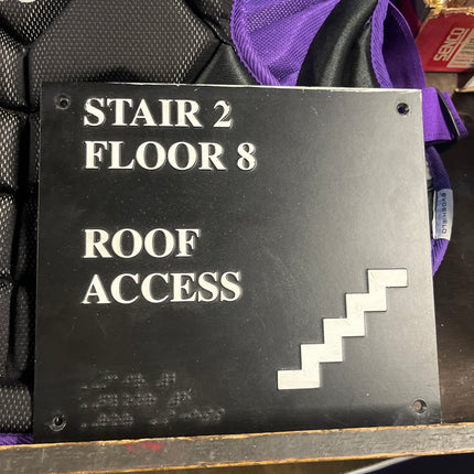 Northwestern Roof Access Sign