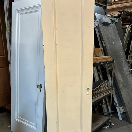 24x84.75 Single Panel Ivory Wood Door