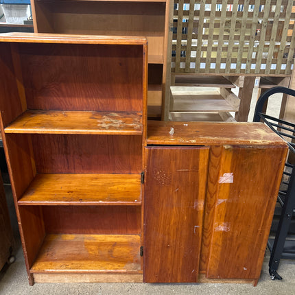 Wooden bookshelf