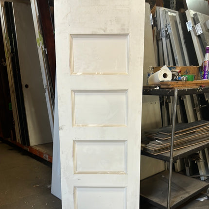 27x74 4 Panel White Wood Door