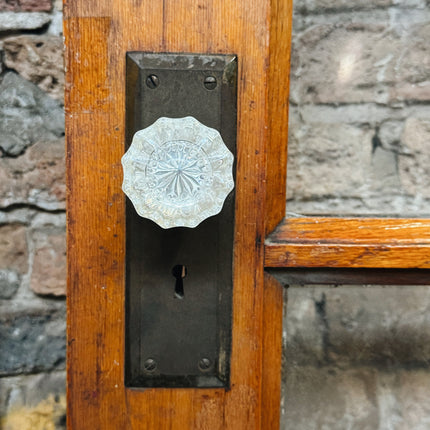 78" x 33 3/4"  10-Pane Glass Antique Hardwood Door with Glass Knob