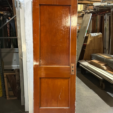 27 3/4 x 77 1/2 White Wooden 2 Panel Door