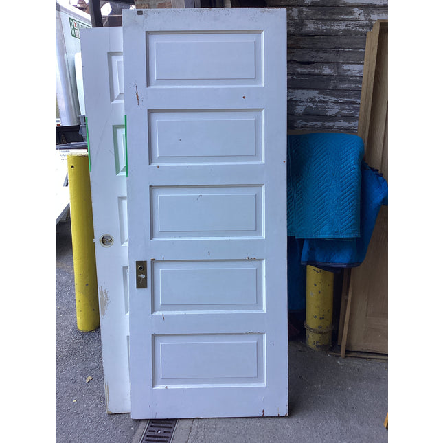 5 panel painted wood door