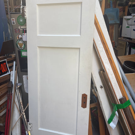 77 1/2in x 31 7/8in 2 Panel White Painted Door
