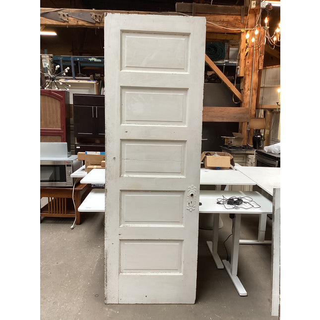 84” x 28” Painted 5 Pannel Door